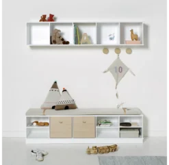 Banquette Wood - Blanc -Magasin De Meubles Pour Enfants 041333 etagere wood 5x1 base oliver furniture 1 1264x1234