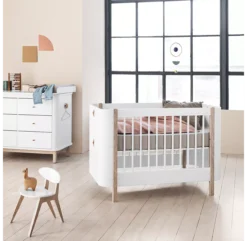 Lit Bébé évolutif 5 En 1 Mini+ Wood - Blanc/Chêne -Magasin De Meubles Pour Enfants 041425 wood mini chene oliver furniture 13 1264x1234