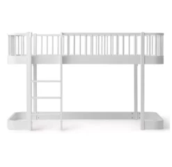Lit Mezzanine Mi-haut Wood Original - Blanc