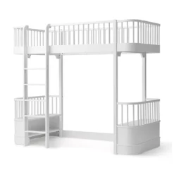 Lit Mezzanine Wood Original - Blanc -Magasin De Meubles Pour Enfants 041429 lit mezzanine wood original blanc oliver furniture 3 1264x1234