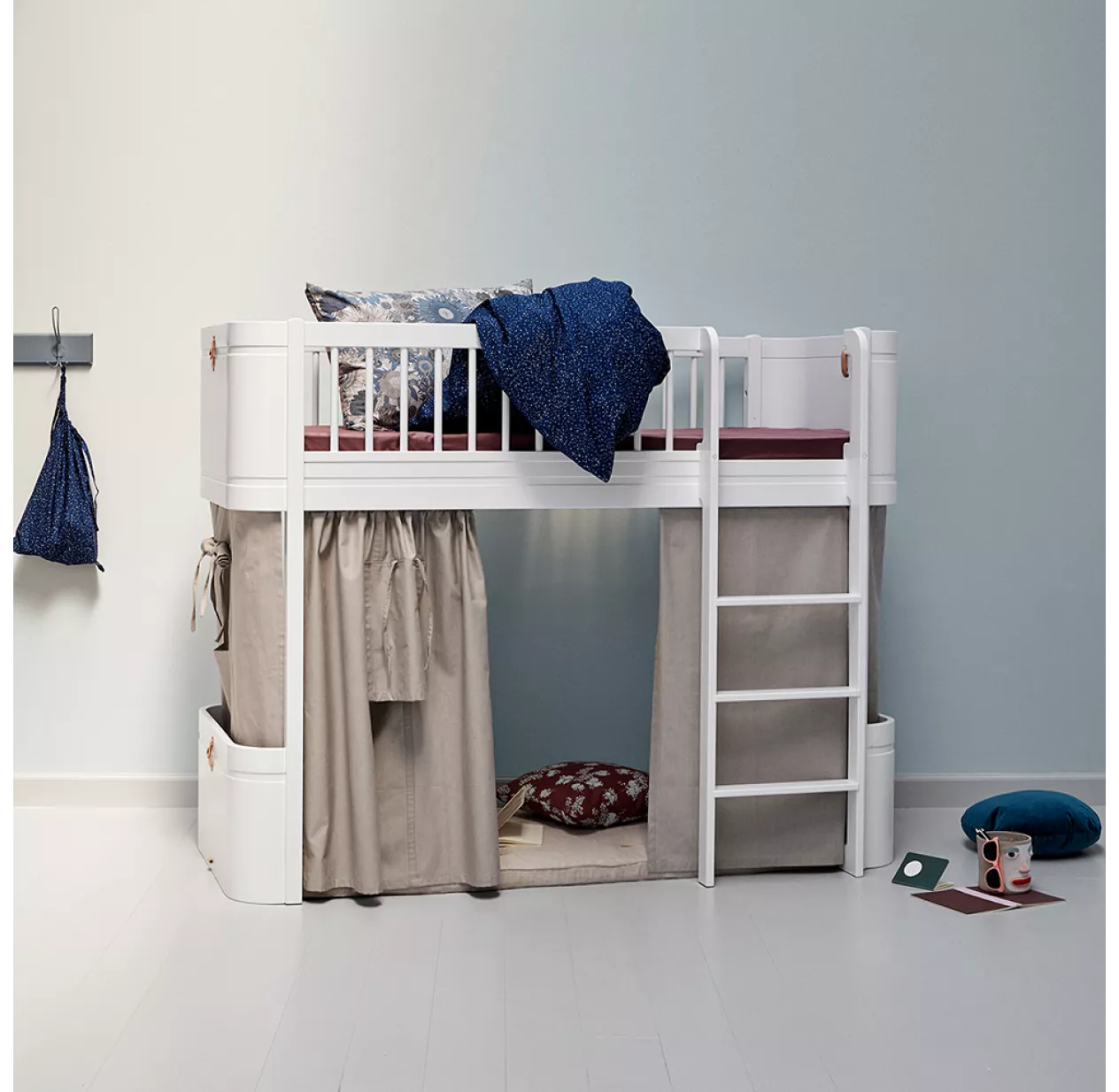 Lit Junior Mezzanine Mi-haut Mini+ Wood - Blanc 4 Lit Junior Mezzanine Mi-haut Mini+ Wood - Blanc – Image 2
