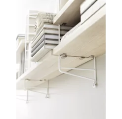 Pack 2 Portants Muraux 75 X 30 Cm - Noir -Magasin De Meubles Pour Enfants 1 portant mural etageres string blanc 75x30 1 1264x1234