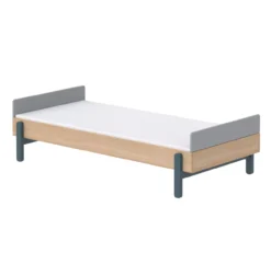 Lit Enfant Simple Tête De Lit Basse Popsicle - Chêne/Blueberry