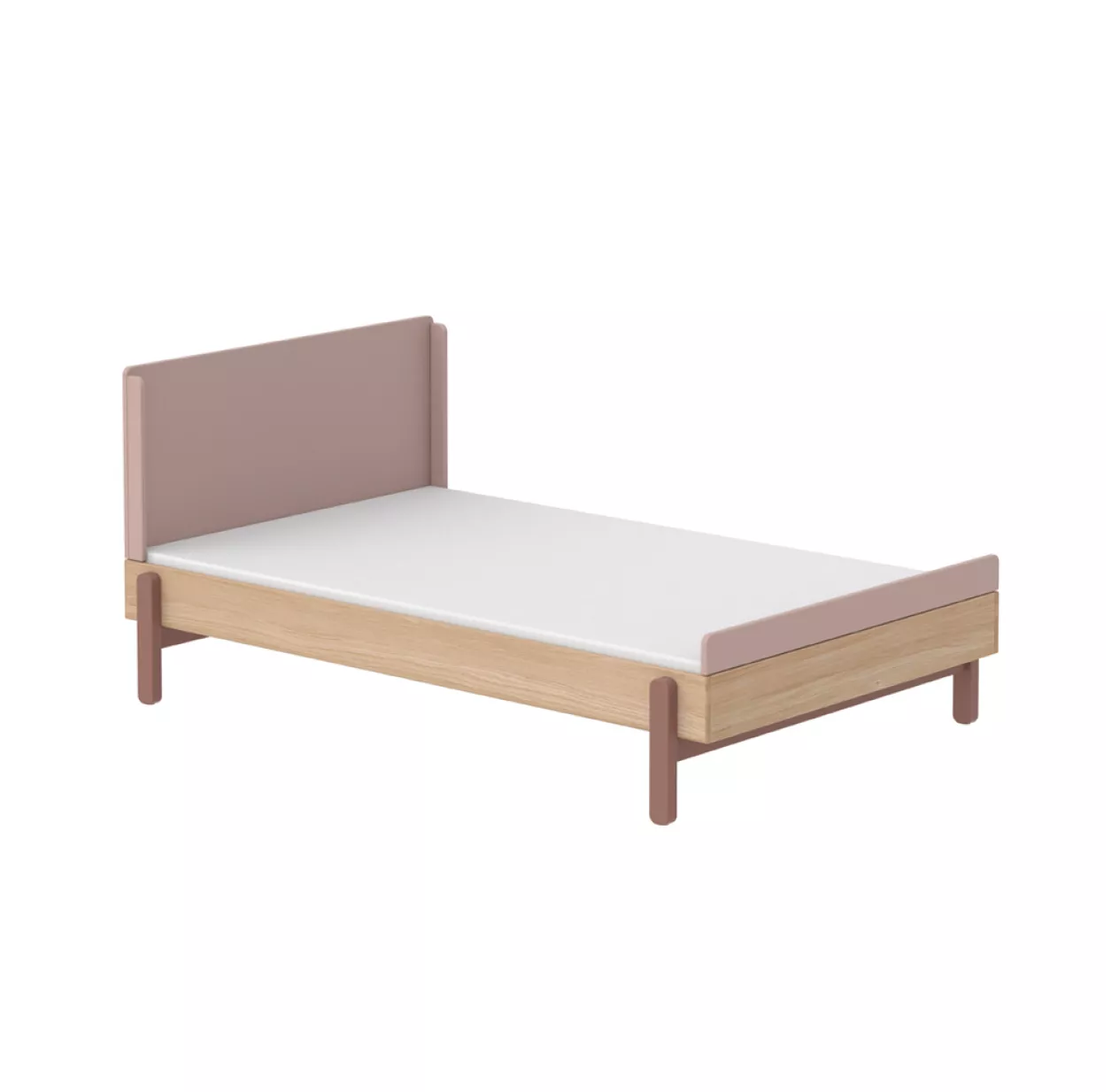 Lit Enfant 120 X 200 Cm Tête De Lit Haute Popsicle - Chêne/Cherry 3 Lit Enfant 120 X 200 Cm Tête De Lit Haute Popsicle - Chêne/Cherry