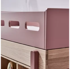 Lit Enfant Mi-hauteur échelle Droite Popsicle - Chêne/Cherry -Magasin De Meubles Pour Enfants 80 24301 33 lit mi hauteur echelle droite cherry popsicle flexa 3 1264x1234