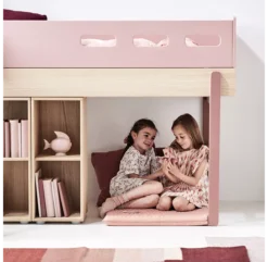 Lit Enfant Mi-hauteur échelle Inclinée Popsicle - Chêne/Cherry 13 Lit Enfant Mi-hauteur échelle Inclinée Popsicle - Chêne/Cherry -Magasin De Meubles Pour Enfants 80 24302 33 lit mi hauteur echelle cherry popsicle flexa 5 1264x1234