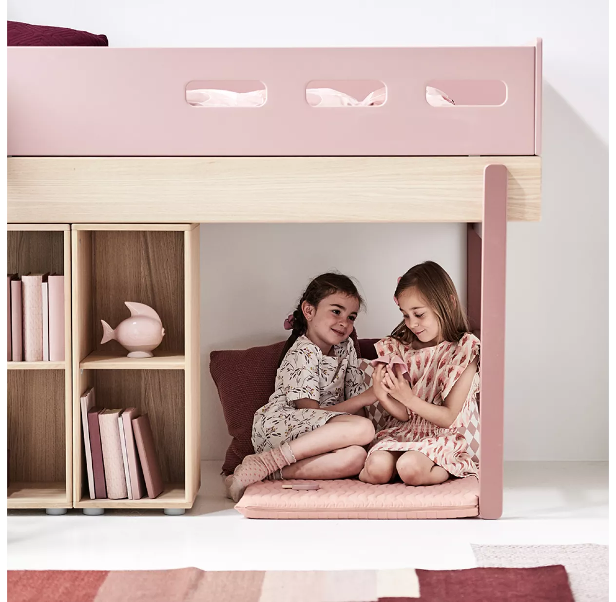 Lit Enfant Mi-hauteur échelle Inclinée Popsicle - Chêne/Cherry 7 Lit Enfant Mi-hauteur échelle Inclinée Popsicle - Chêne/Cherry – Image 5