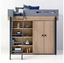 Lit Mezzanine échelle Inclinée Popsicle - Chêne/Blueberry 8 Lit Mezzanine échelle Inclinée Popsicle - Chêne/Blueberry -Magasin De Meubles Pour Enfants 80 24502 32 lit mezzanine echelle blueberry popsicle flexa 3 1264x1234