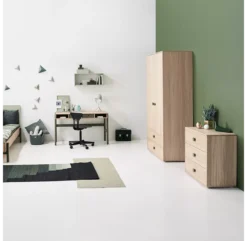 Commode 3 Tiroirs Popsicle - Chêne/Kiwi -Magasin De Meubles Pour Enfants 81 30301 31 commode kiwi popsicle flexa 5 1264x1234