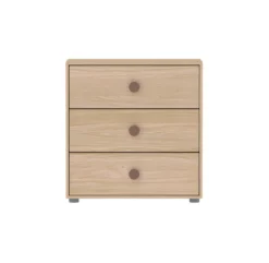 Commode 3 Tiroirs Popsicle - Chêne/Cherry