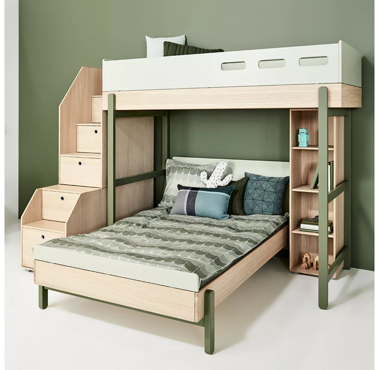 Bibliothèque étroite 3 Tablettes Popsicle - Chêne 6 Bibliothèque étroite 3 Tablettes Popsicle - Chêne – Image 4