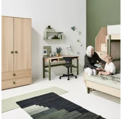 Armoire Haute Popsicle - Chêne/Kiwi -Magasin De Meubles Pour Enfants 81 30504 31 armoire haute kiwi popsicle flexa 5 1264x1234