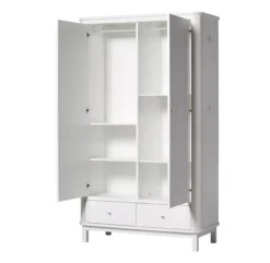 Armoire 2 Portes Wood - Blanc -Magasin De Meubles Pour Enfants armoire 2 portes 041352 blanc oliver furniture 3 1264x1234