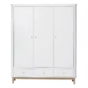 Armoire 3 Portes Wood - Chêne / Blanc -Magasin De Meubles Pour Enfants armoire 3 portes 041353 blanc chene oliver furniture 1 1264x1234