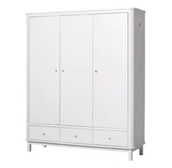 Armoire 3 Portes Wood - Blanc -Magasin De Meubles Pour Enfants armoire 3 portes 041354 blanc oliver furniture 2 1264x1234