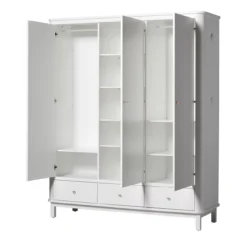 Armoire 3 Portes Wood - Blanc -Magasin De Meubles Pour Enfants armoire 3 portes 041354 blanc oliver furniture 3 1264x1234