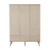 Armoire 3 Portes Flow XL - Argile / Chêne -Magasin De Meubles Pour Enfants armoire 3 portes flow argile chene quax 1 1264x1234