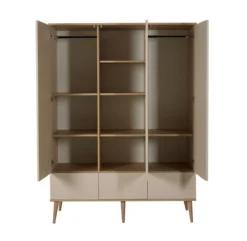 Armoire 3 Portes Flow XL - Argile / Chêne -Magasin De Meubles Pour Enfants armoire 3 portes flow argile chene quax 3 1264x1234