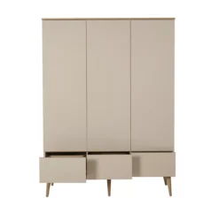 Armoire 3 Portes Flow XL - Argile / Chêne -Magasin De Meubles Pour Enfants armoire 3 portes flow argile chene quax 4 1264x1234