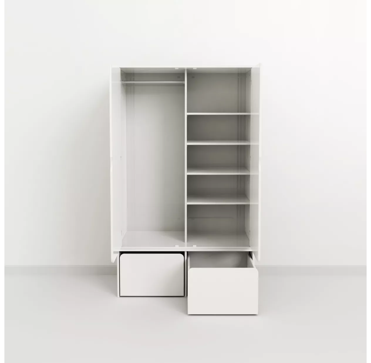 Armoire Basse 2 Portes - Blanc 4 Armoire Basse 2 Portes - Blanc – Image 2