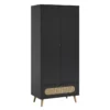 VOX Armoire 2 Portes Canne - Noir 2 VOX Armoire 2 Portes Canne - Noir -Magasin De Meubles Pour Enfants armoire canne vox noir 1 1264x1234