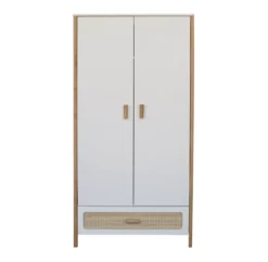 Armoire En Cèdre Et Rotin Océania - Blanc -Magasin De Meubles Pour Enfants armoire enfant oceania theo rotin 1 1264x1234