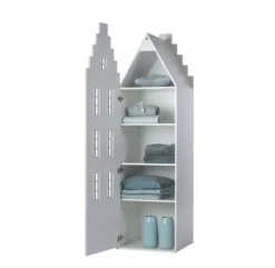 Armoire Maison Amsterdam Escalier - Bois Brut -Magasin De Meubles Pour Enfants armoire maison amsterdam escalier bois brut kast van een huis 4 1264x1234