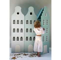 Armoire Maison Amsterdam Cloche - Argent -Magasin De Meubles Pour Enfants armoire maison amsterdam kast van een huis 3 1264x1234 3