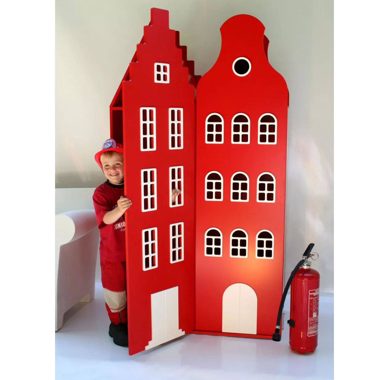 Armoire Maison Amsterdam Escalier - Blanc 7 Armoire Maison Amsterdam Escalier - Blanc – Image 5