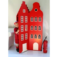 Armoire Maison Amsterdam Cloche - Argent -Magasin De Meubles Pour Enfants armoire maison amsterdam kast van een huis 4 1264x1234 3