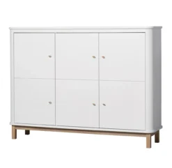 Armoire Multi-rangement Wood - Chêne / Blanc 11 Armoire Multi-rangement Wood - Chêne / Blanc -Magasin De Meubles Pour Enfants armoire multi rangement 041357 blanc chene oliver furniture 2 1264x1234