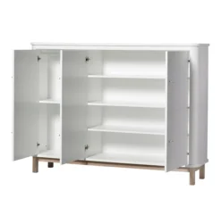 Armoire Multi-rangement Wood - Chêne / Blanc 12 Armoire Multi-rangement Wood - Chêne / Blanc -Magasin De Meubles Pour Enfants armoire multi rangement 041357 blanc chene oliver furniture 3 1264x1234