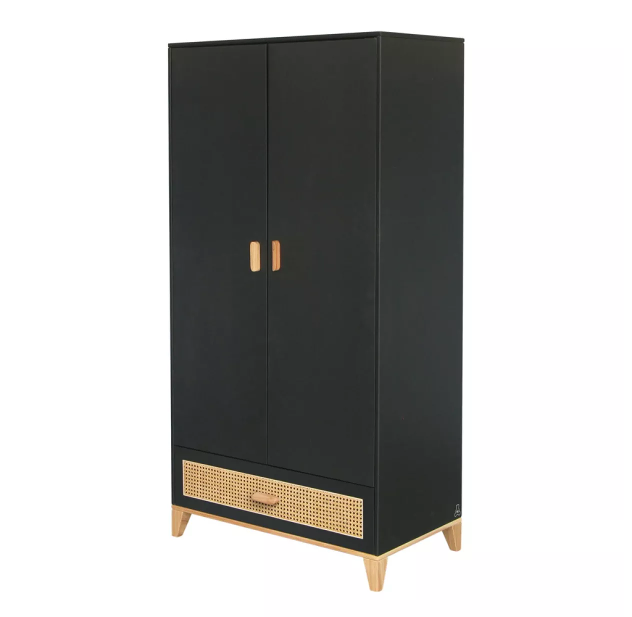 Armoire En Bois Et Cannage Rotin Nami - Noir 6 Armoire En Bois Et Cannage Rotin Nami - Noir – Image 4