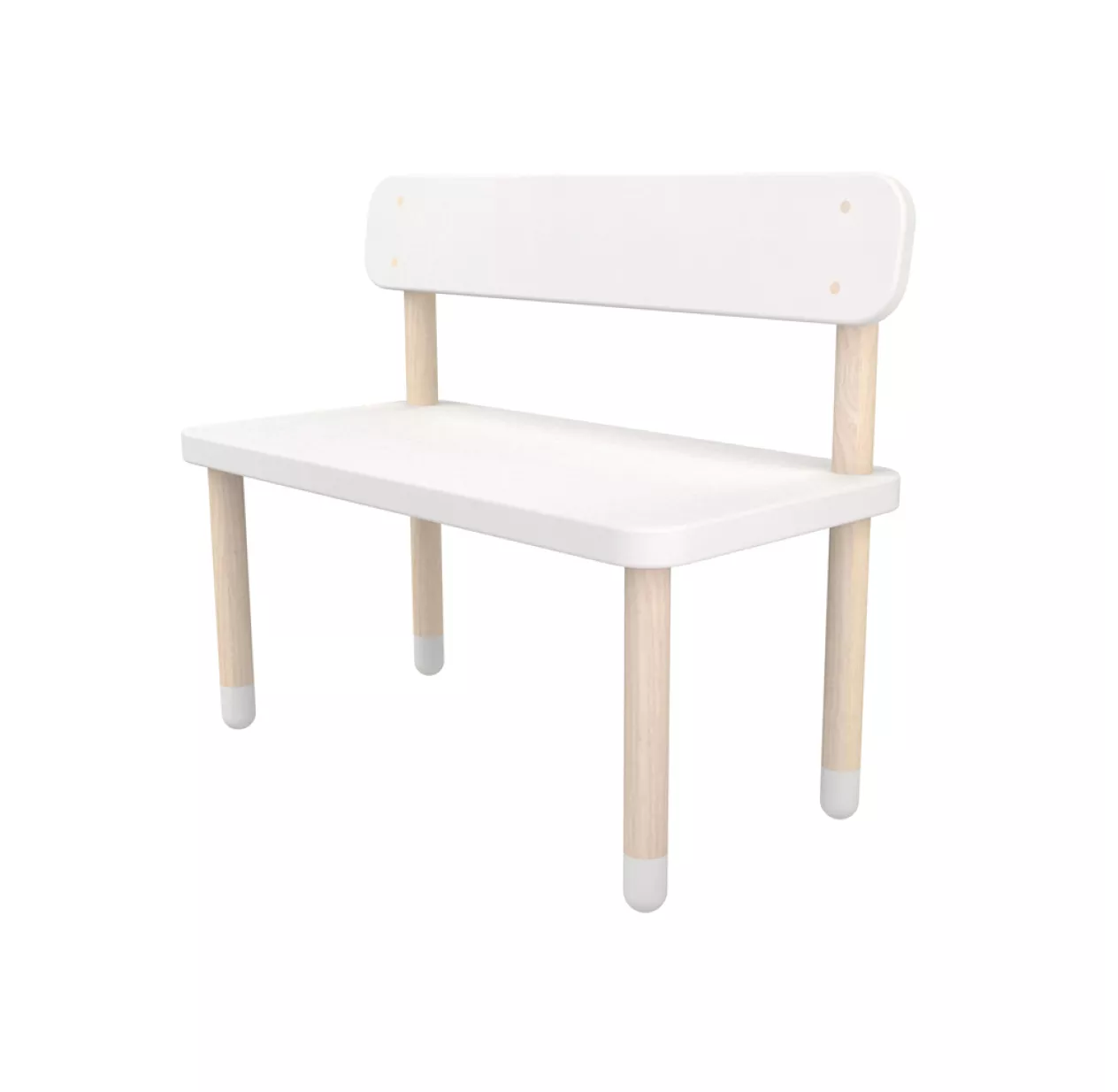 Banc Enfant Avec Dossier - Blanc 3 Banc Enfant Avec Dossier - Blanc