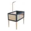 Berceau Bois Et Cannage Rotin Nami - Noir -Magasin De Meubles Pour Enfants berceau cododo cannage anthracite nami theo 1 1264x1234