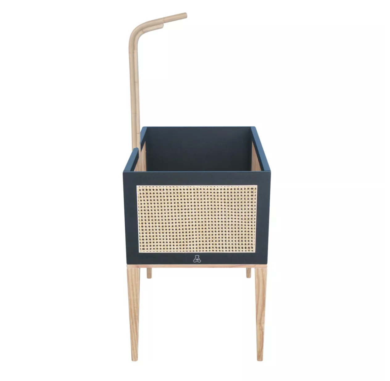 Berceau Bois Et Cannage Rotin Nami - Noir 5 Berceau Bois Et Cannage Rotin Nami - Noir – Image 3