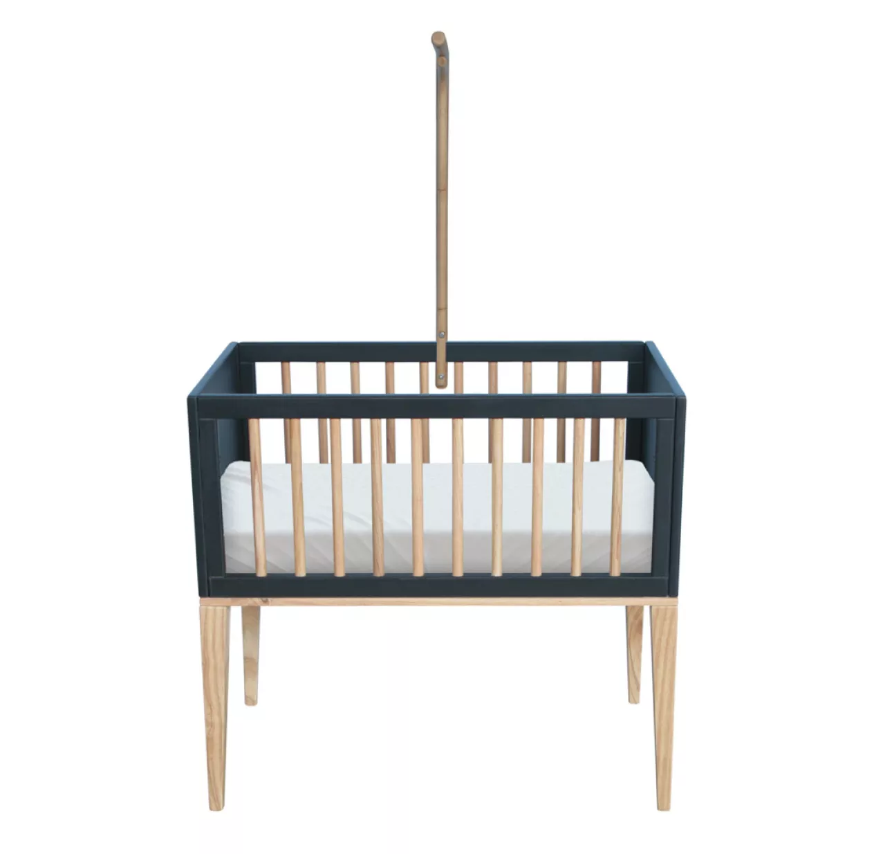 Berceau Bois Et Cannage Rotin Nami - Noir 6 Berceau Bois Et Cannage Rotin Nami - Noir – Image 4