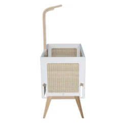 Berceau Cododo Cèdre Et Rotin Marélia - Blanc -Magasin De Meubles Pour Enfants berceau cododo rotin blanc marelia theo 6 1264x1234