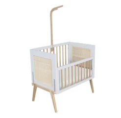 Berceau Cododo Cèdre Et Rotin Marélia - Lune