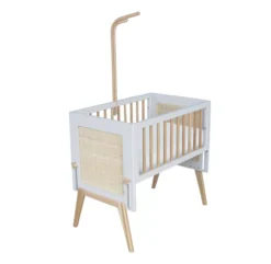 Berceau Cododo Cèdre Et Rotin Marélia - Lune -Magasin De Meubles Pour Enfants berceau cododo rotin perle marelia theo 6 1264x1234