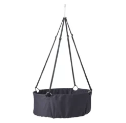 Berceau Suspendu Leander Avec Matelas Et Sangles - Gris Anthracite