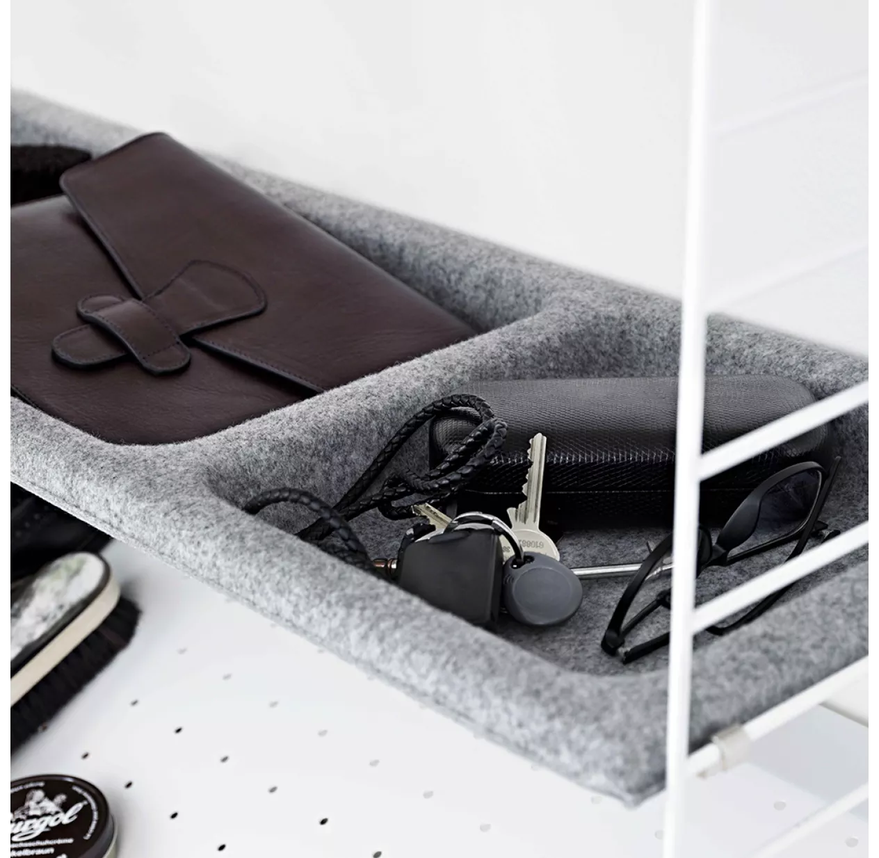 Etagère Bowl 78 X 30 Cm - Gris Clair 4 Etagère Bowl 78 X 30 Cm - Gris Clair – Image 2