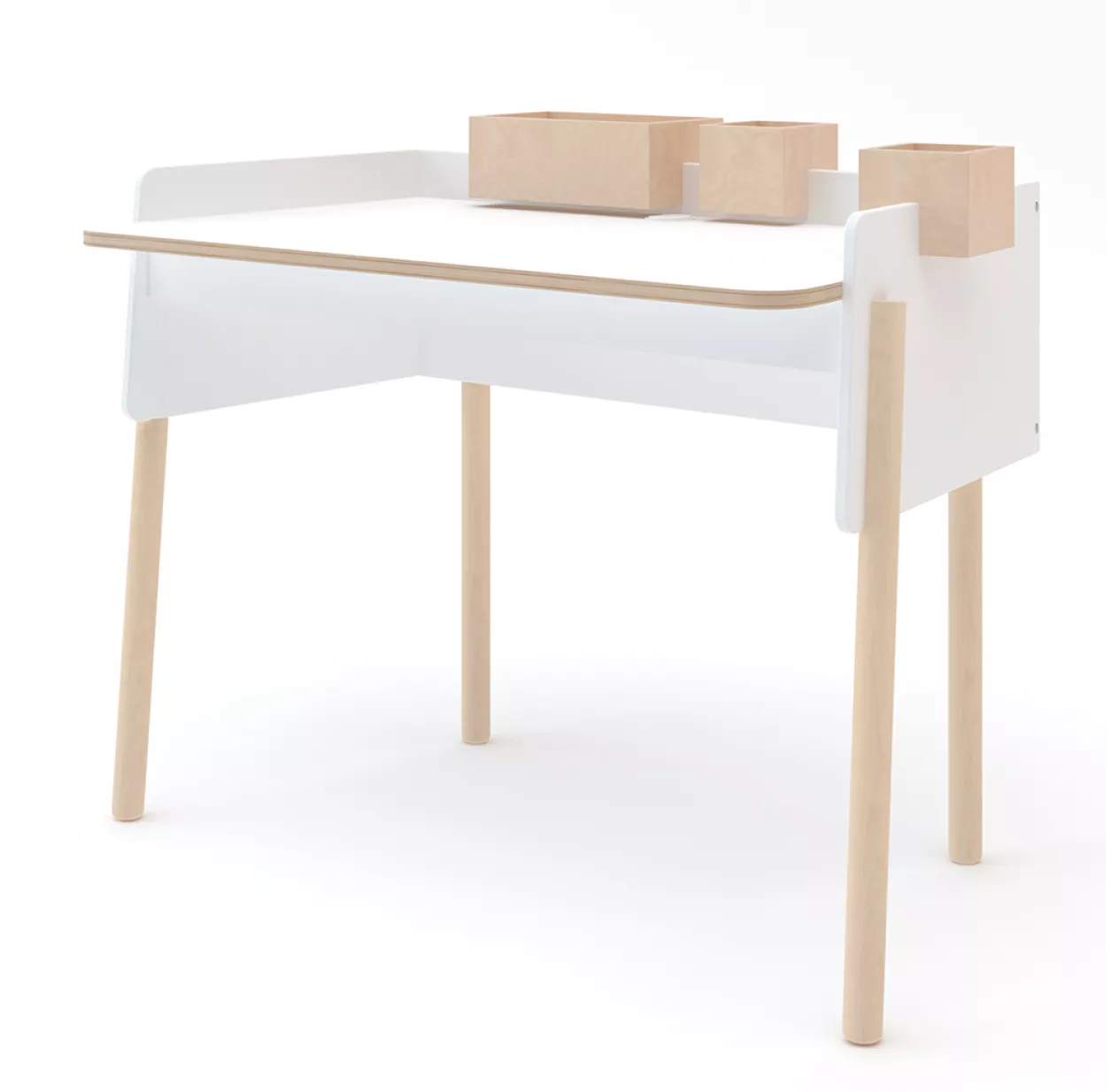 Bureau évolutif Brooklyn - Blanc/Bouleau 4 Bureau évolutif Brooklyn - Blanc/Bouleau – Image 2