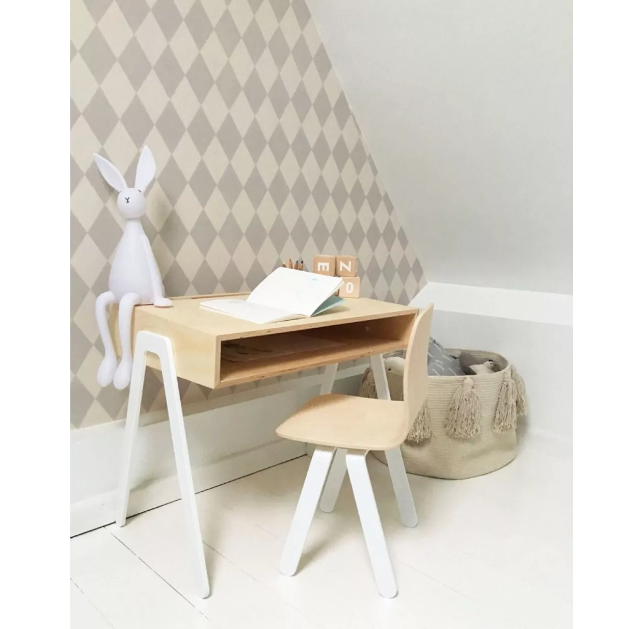 Bureau Et Chaise Enfant 2-6 Ans - Blanc 7 Bureau Et Chaise Enfant 2-6 Ans - Blanc – Image 5