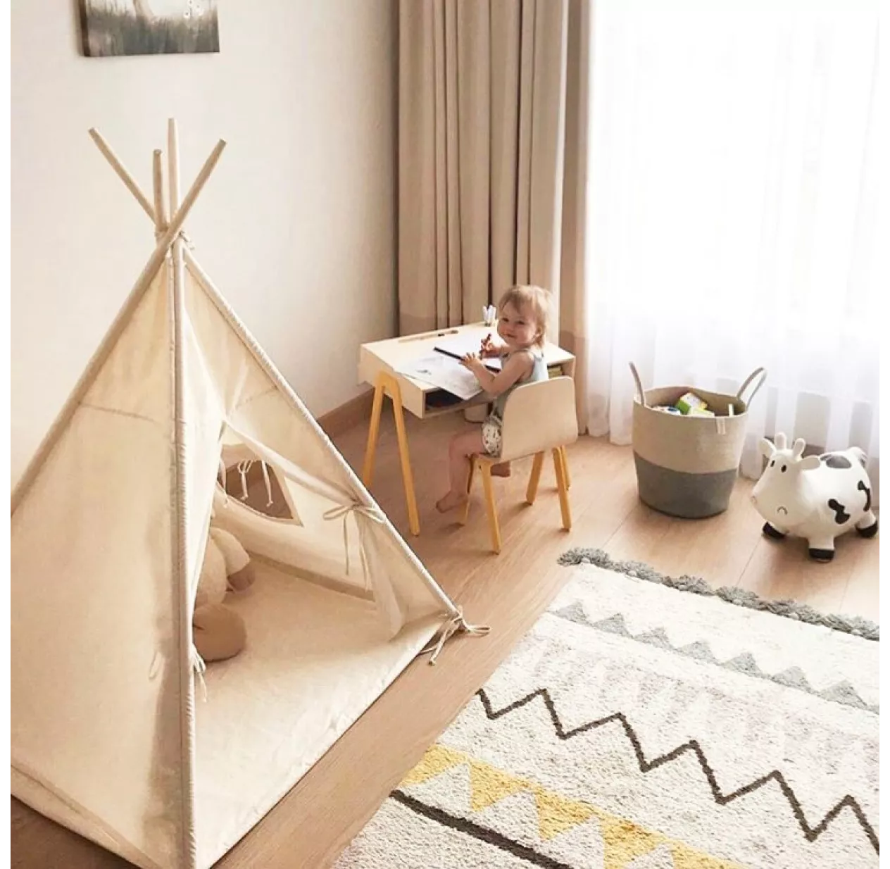 Bureau Et Chaise Enfant 2-6 Ans - Jaune 7 Bureau Et Chaise Enfant 2-6 Ans - Jaune – Image 5