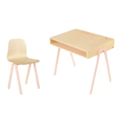 Bureau Et Chaise Junior 7-10 Ans - Rose Poudré