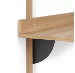 Ferm LIVING Bureau Mural Sector - Chêne/Noir -Magasin De Meubles Pour Enfants bureau sector chene laiton noir ferm living 3 1264x1234