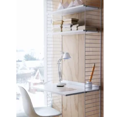 Bureau Mural évolutif - Blanc 12 Bureau Mural évolutif - Blanc -Magasin De Meubles Pour Enfants bureau string blanc 2 1264x1234 1