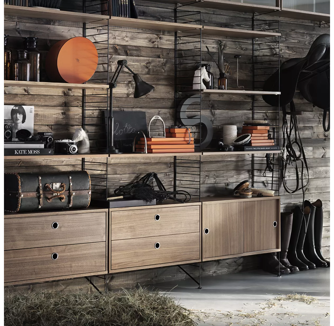 Caisson 2 Portes Coulissantes 78 Cm - Noyer 4 Caisson 2 Portes Coulissantes 78 Cm - Noyer – Image 2