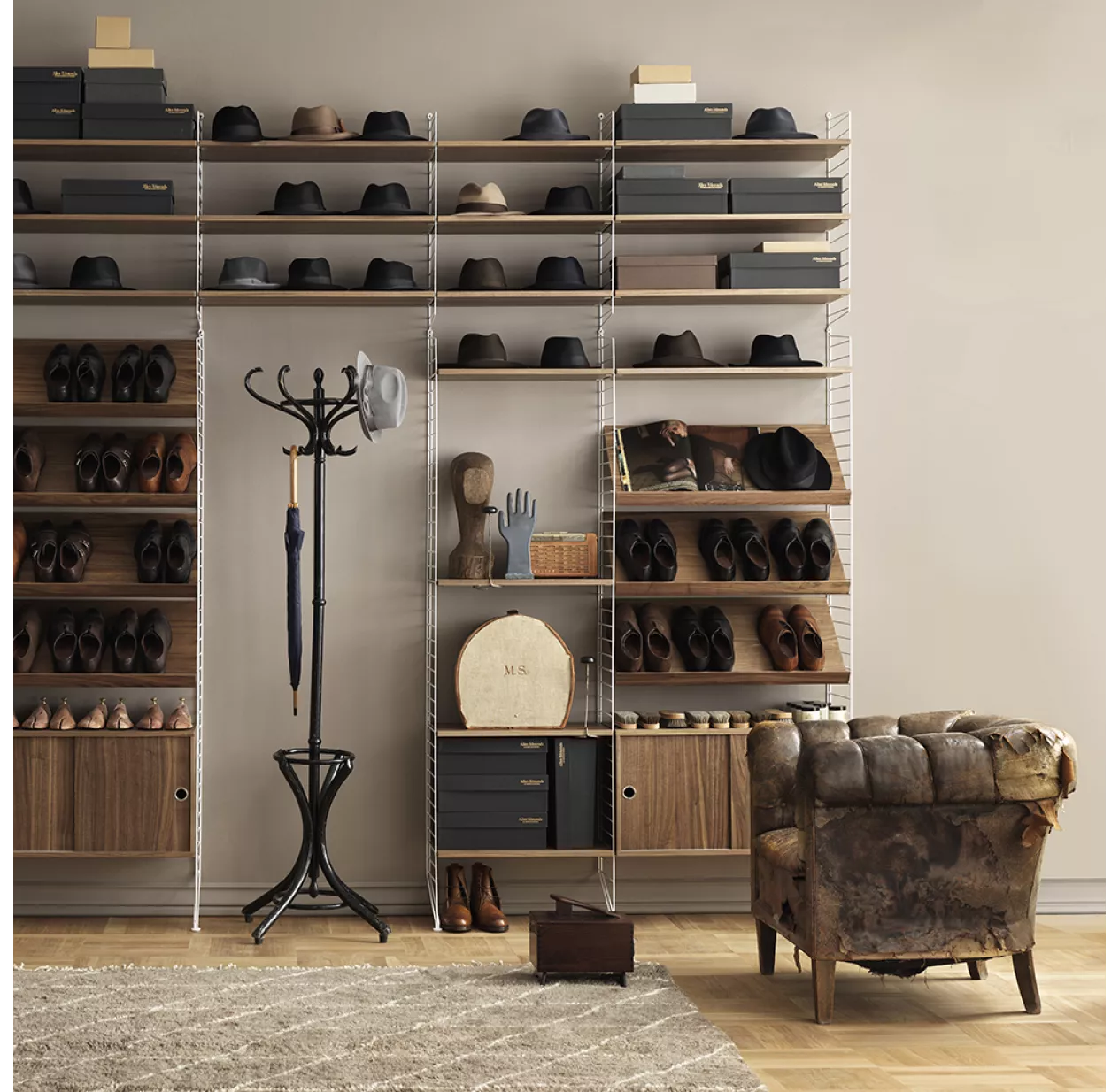 Caisson 2 Portes Coulissantes 78 Cm - Noyer 5 Caisson 2 Portes Coulissantes 78 Cm - Noyer – Image 3